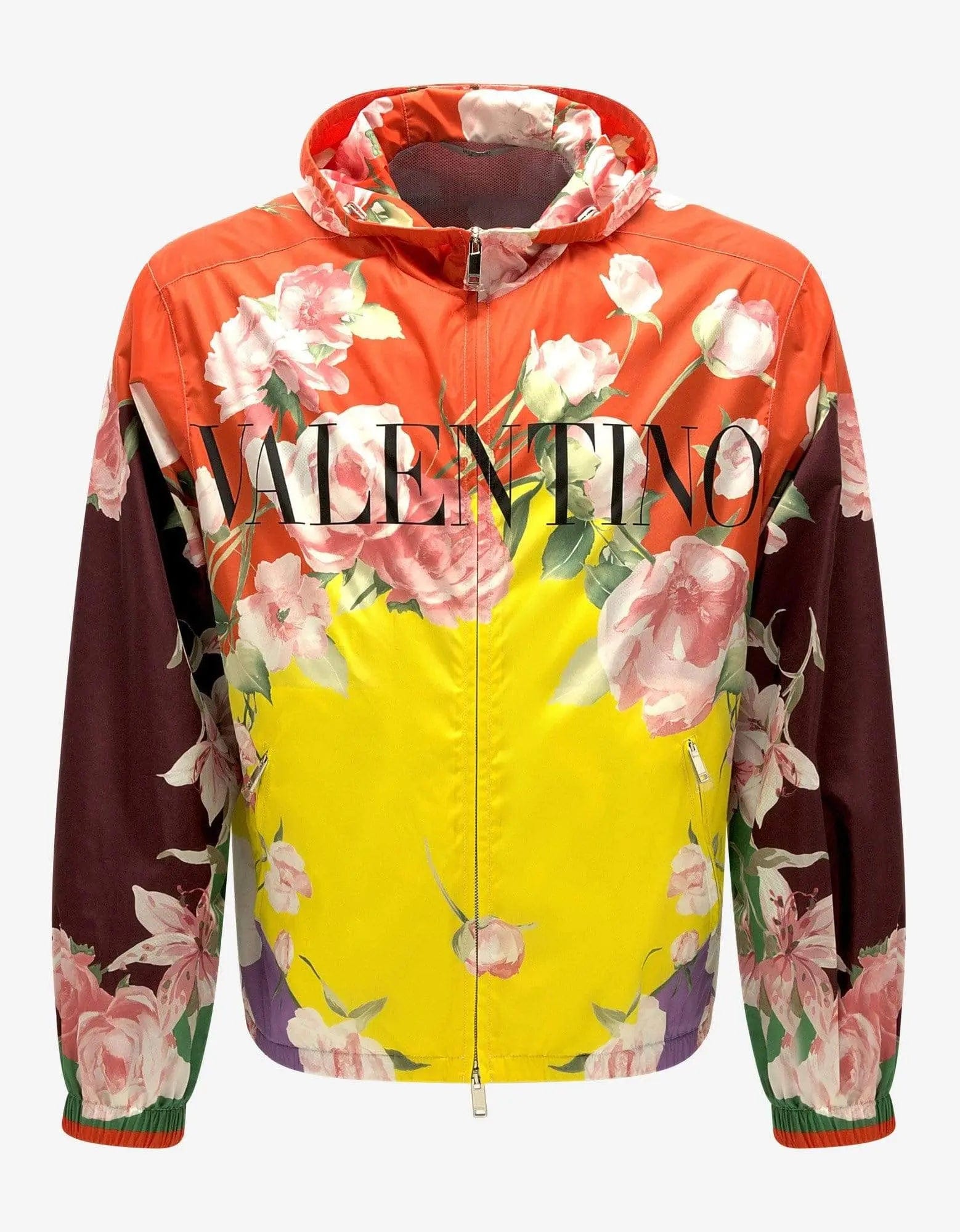 Valentino Garavani Flying Flowers Print Nylon Windbreaker