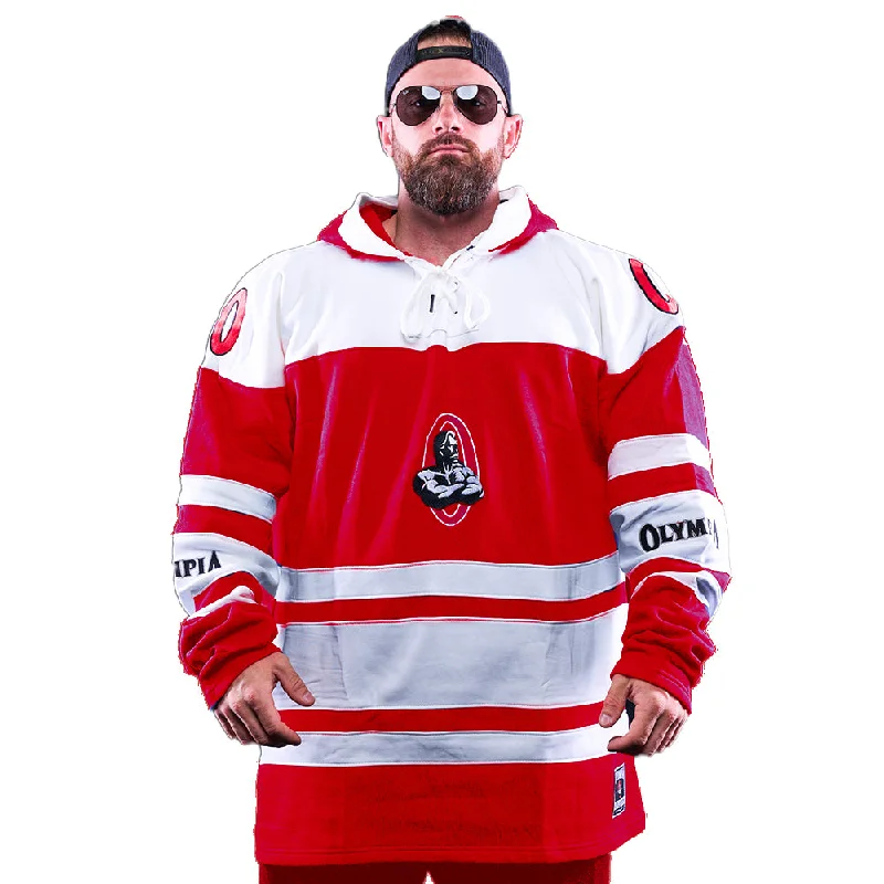 Olympia Vintage Hockey Sweater Red/White