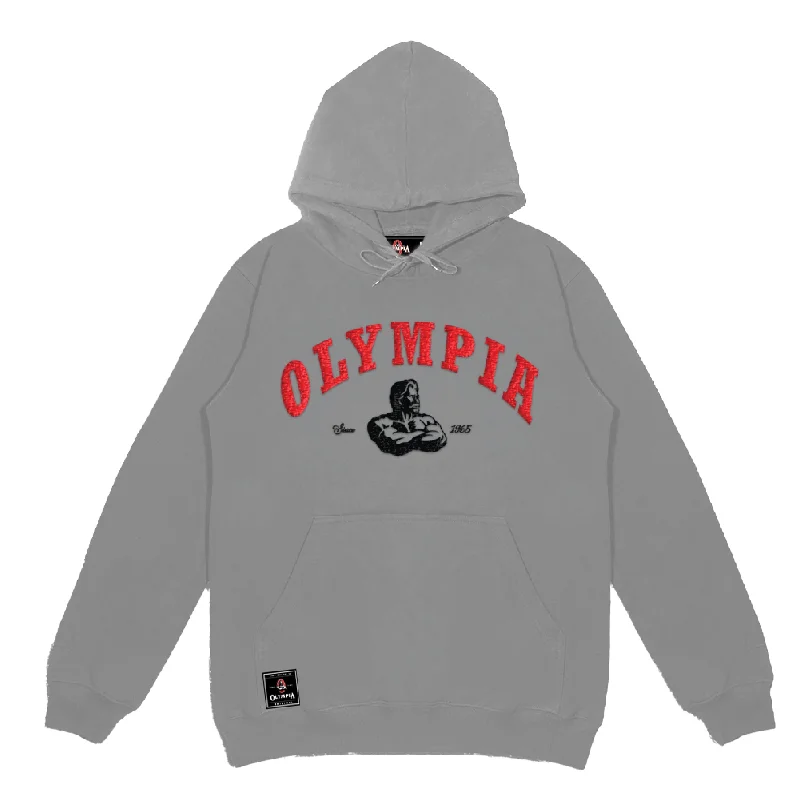 Olympia Embroidered Grey Pullover Hoodie