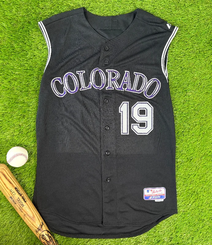 Colorado Rockies 2014-2016 Charlie Blackmon Alternate Vest MLB Baseball Jersey (44/Large)