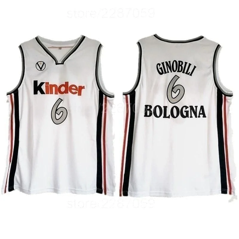 Manu Ginobili #6 Virtus Kinder Bologna European Jersey