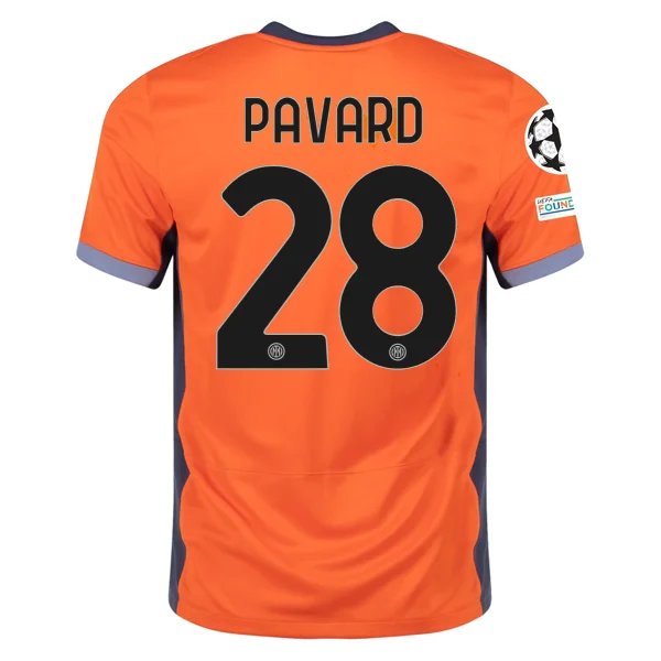 Nike Inter Milan Benjamin Pavard Third Jersey w/ Champions League Patches 23/24 (Safety Orange/Thunder Blue)