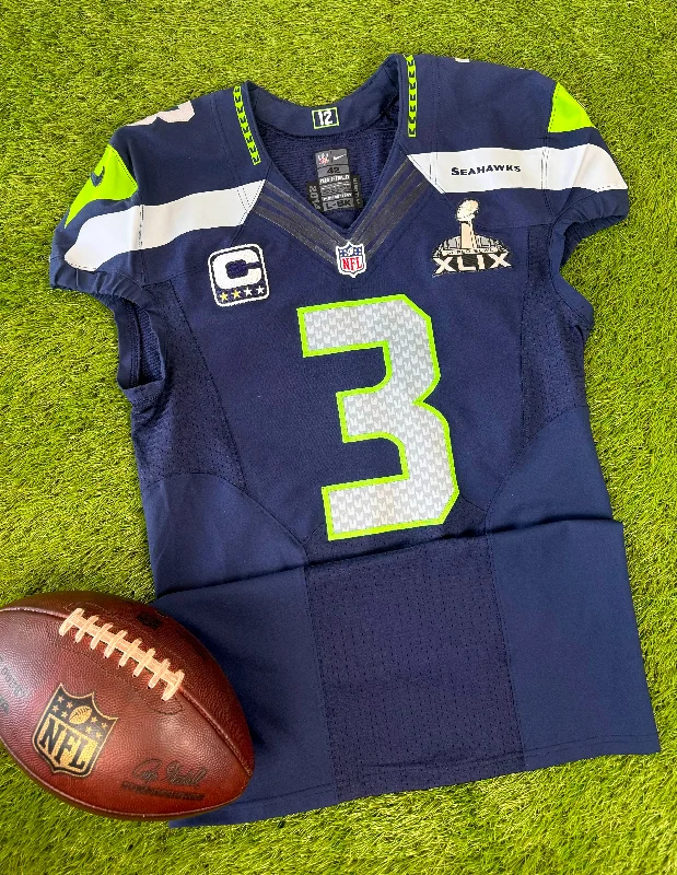 Seattle Seahawks 2014 Russell Wilson Super Bowl XLIX NFL Football Jersey (42/Medium)