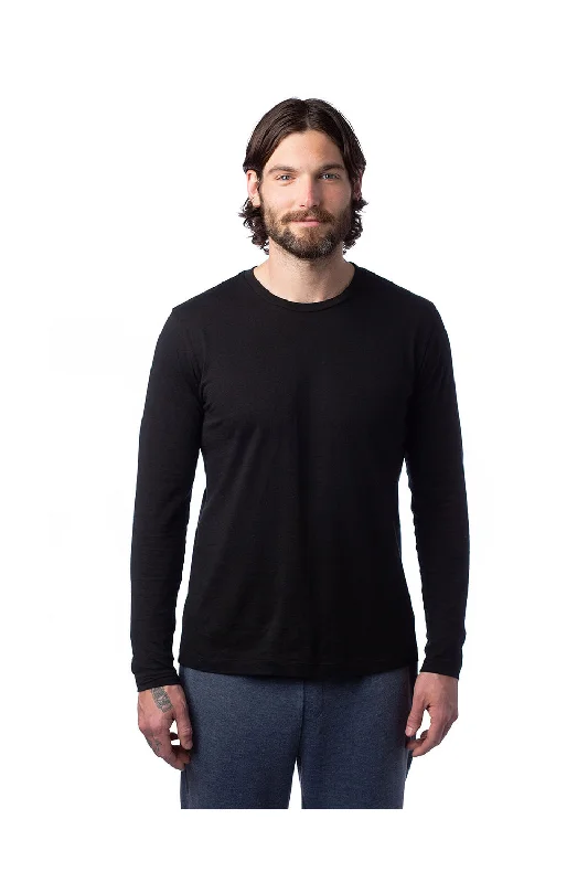 Alternative Mens Go-To Long Sleeve Crewneck T-Shirt - Black