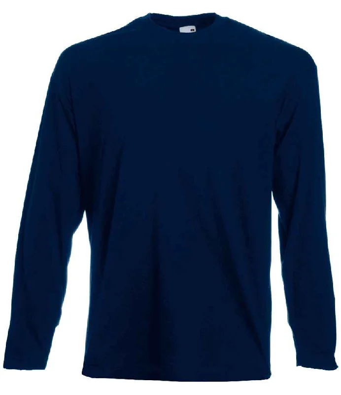 Fruit of the Loom Long Sleeve Value T-Shirt | Deep Navy