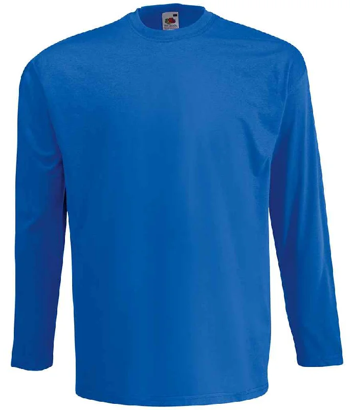 Fruit of the Loom Long Sleeve Value T-Shirt | Royal Blue