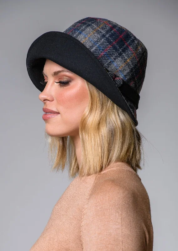 Mucros Clodagh Hat | Charcoal Check