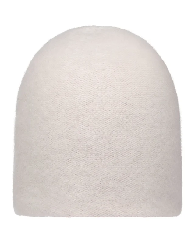 Unisex Double Layer Cashmere Beanie Frost White