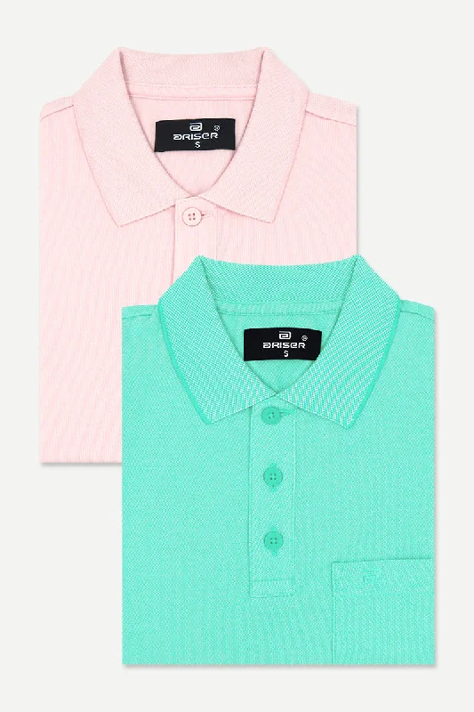 Golf Polo - Collar T-Shirts Pack Of 2 Combo For Men | Ariser