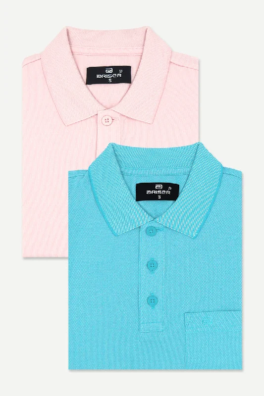 Golf Polo - Collar T-Shirts Pack Of 2 Combo For Men | Ariser