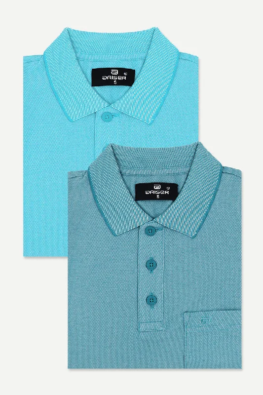 Golf Polo - Collar T-Shirts Pack Of 2 Combo For Men | Ariser