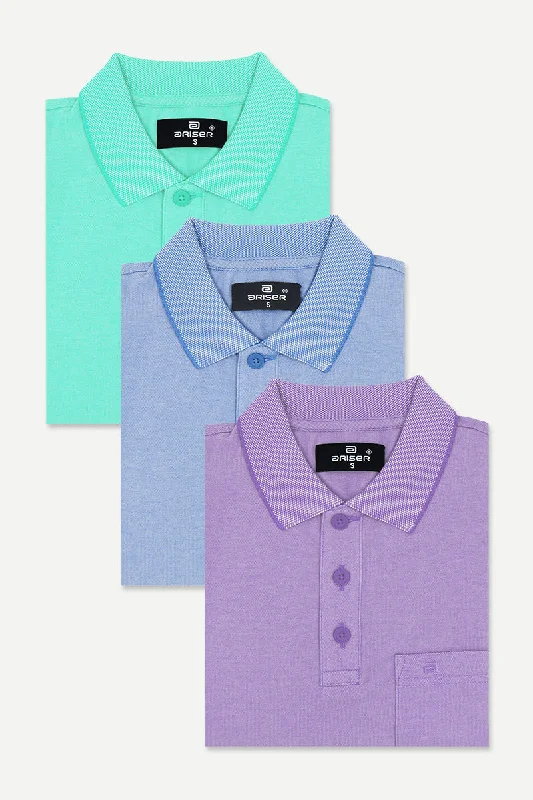 Golf Polo - Collar T-Shirts Pack Of 3 Combo For Men | Ariser