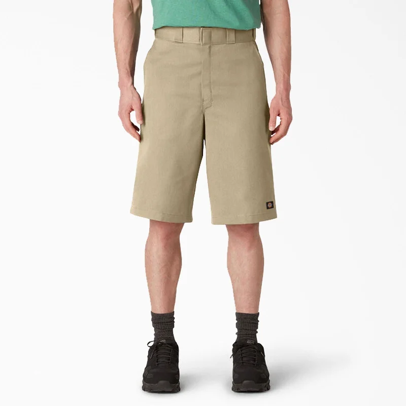 13" Loose Fit Multi-Use Pocket Work Shorts - Khaki