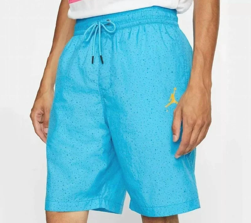 Men's Cement Poolside Shorts In Light Blue Fury/ University Gold