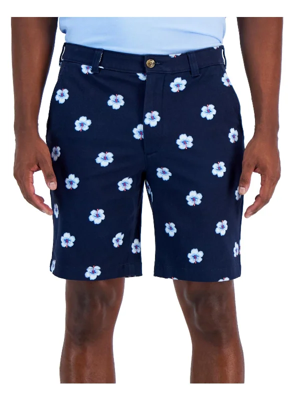 Mens Classic Fit Flat Front Bermuda Shorts