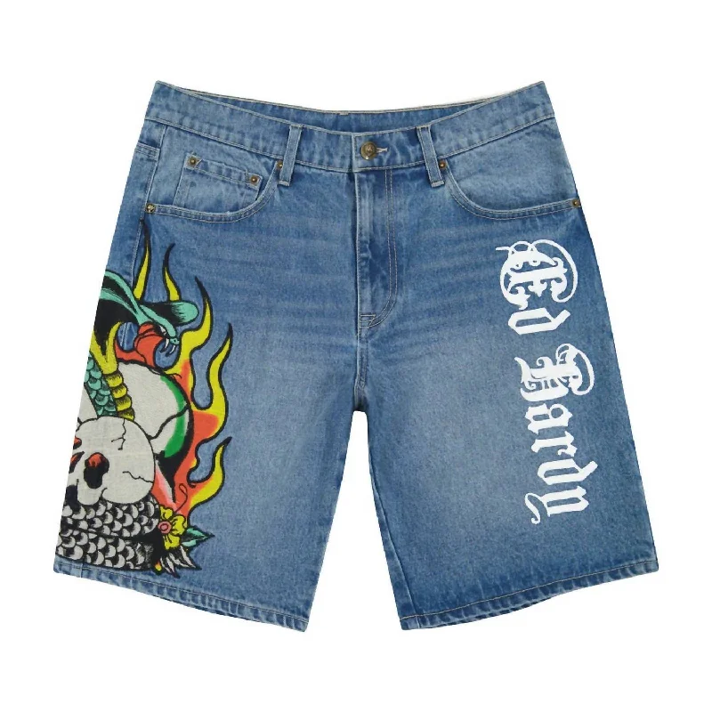 Men's Fire Cobra Skater Short In 2K Wash