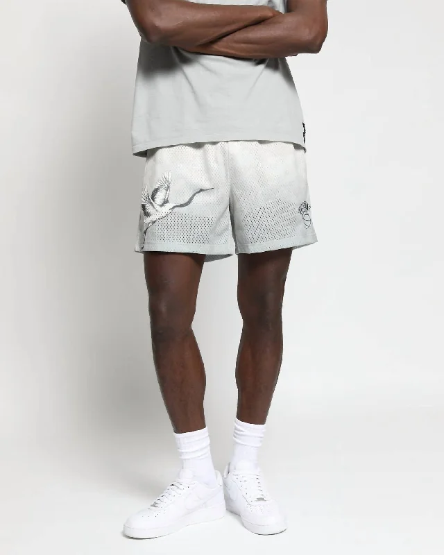 Nash Mesh Basketball Shorts In Cement Gradient